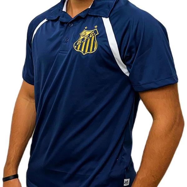 Imagem de Camisa Santos Polo Azul Marinho Surf Center - Masculino