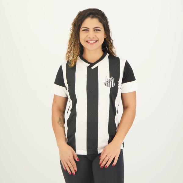 Imagem de Camisa Santos Season Feminina Preta e Branca