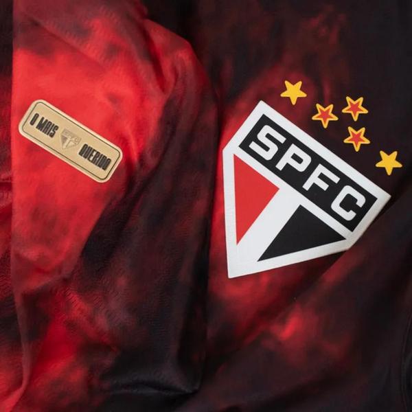 Imagem de Camisa São Paulo 24/25 III s/n Jogador Comemorativa New Balance - Preto+Vermelho