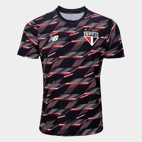 Camisa São Paulo 24/25 s/n Pré Jogo New Balance Masculina Camisa São Paulo 24/25 s/n Pré Jogo New Balance Masculina