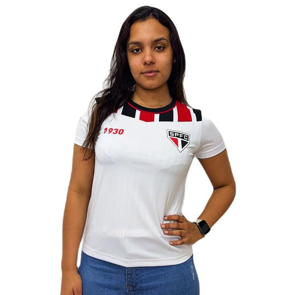 Imagem de Camisa São Paulo Baby Look Amago Tricolor - Feminina