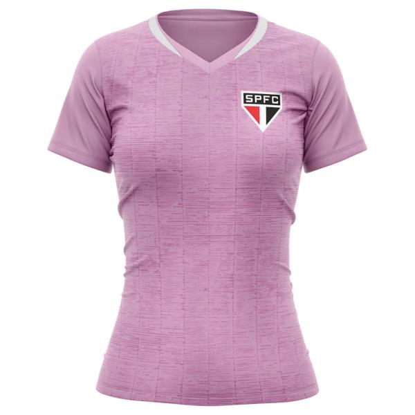 Imagem de Camisa São Paulo Feminina Lilas Baby Look Oficial Braziline