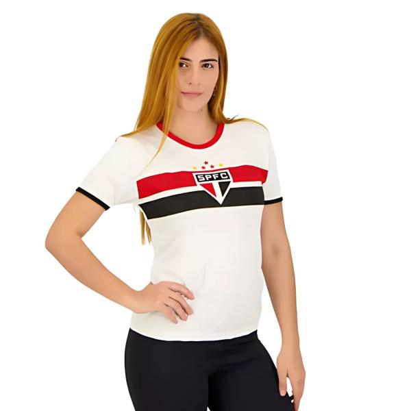 Imagem de Camisa São Paulo Feminina Stencil Oficial Licenciada