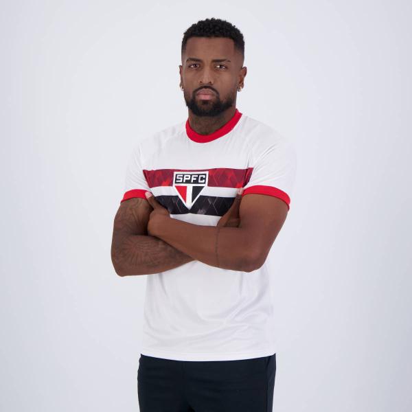 Imagem de Camisa São Paulo Geometric Branca e Vermelha