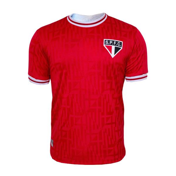 Imagem de Camisa São Paulo Jacquard Vermelho Símbolo - Masculino