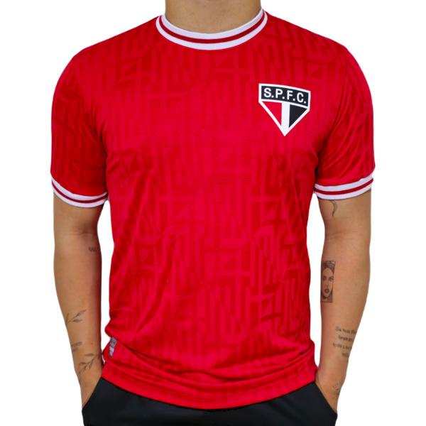 Imagem de Camisa São Paulo Jacquard Vermelho Símbolo - Masculino