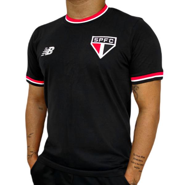 Imagem de Camisa São Paulo New Balance 2024 Retrô Preta - Masculino