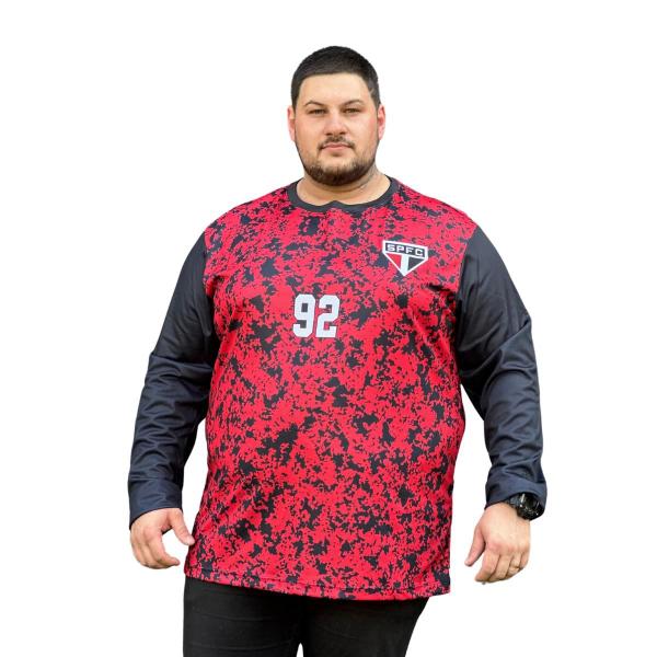 Imagem de Camisa São Paulo Oficial Manga Longa Nova Plus Size FAITH 1992