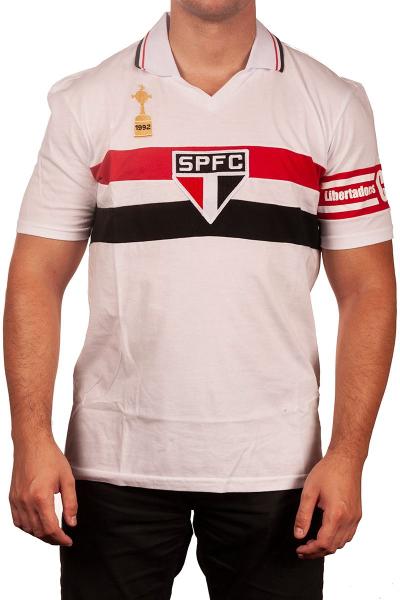 Imagem de Camisa São Paulo Retro Polo Capitão Libertadores 1992 Branco