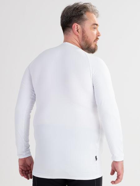 Imagem de Camisa Segunda Pele Para Ciclismo Masculina Plus Size Branca Savancini (130)