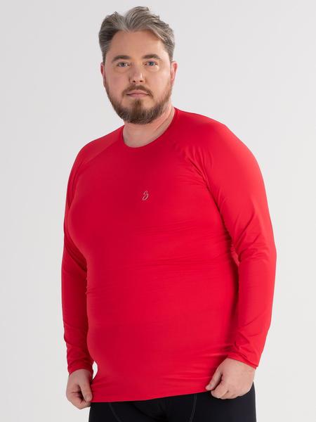 Imagem de Camisa Segunda Pele Para Ciclismo Masculina Plus Size Vermelha Savancini (130)