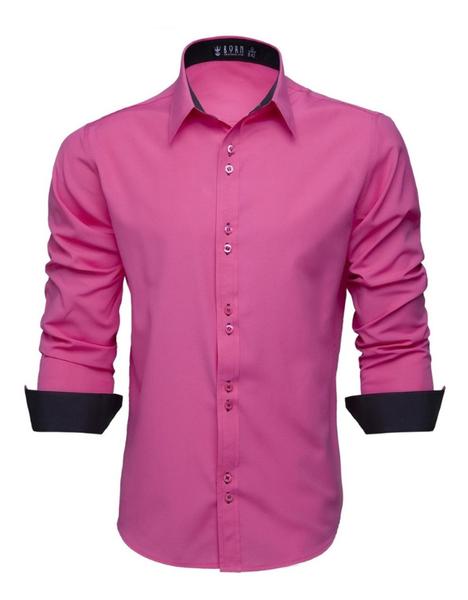 Camisa Social Masculina Manga Longa Lisa Slim - LORD FINESSE OUTLET Camisa Social Masculina Manga Longa Lisa Slim - LORD FINESSE OUTLET