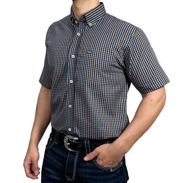 Camisa Social Xadrez Masculina Manga Curta Dawson - Camisa