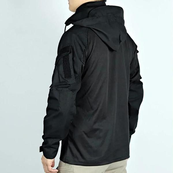 Camisa Tática Masculina de Combate - Camuflada, 1/4 de Manga Com