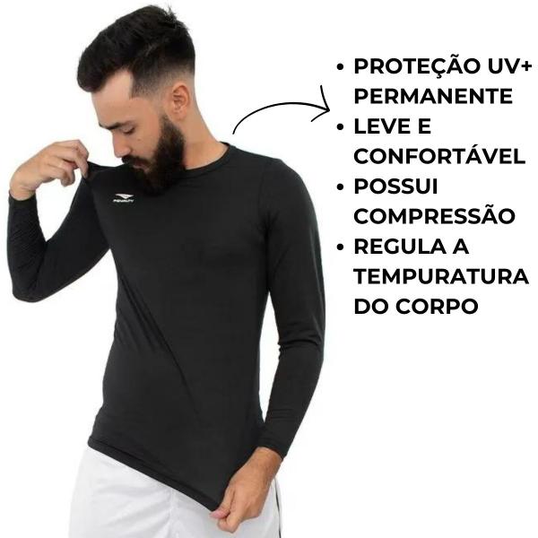 Imagem de Camisa Térmica Masculina Proteção UV+ Penalty Manga Longa Blusa Térmica Masculina