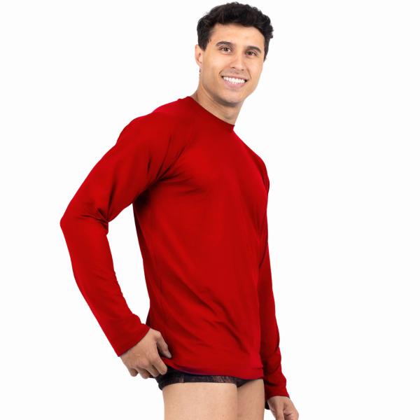 Imagem de Camisa Térmica Masculina Segunda Pele Praia Surf Proteção Uv