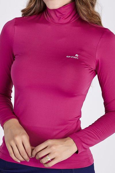 Imagem de Camisa Térmica para Frio Feminina Gola Alta Rosa Proteção Solar UV50 Epulari