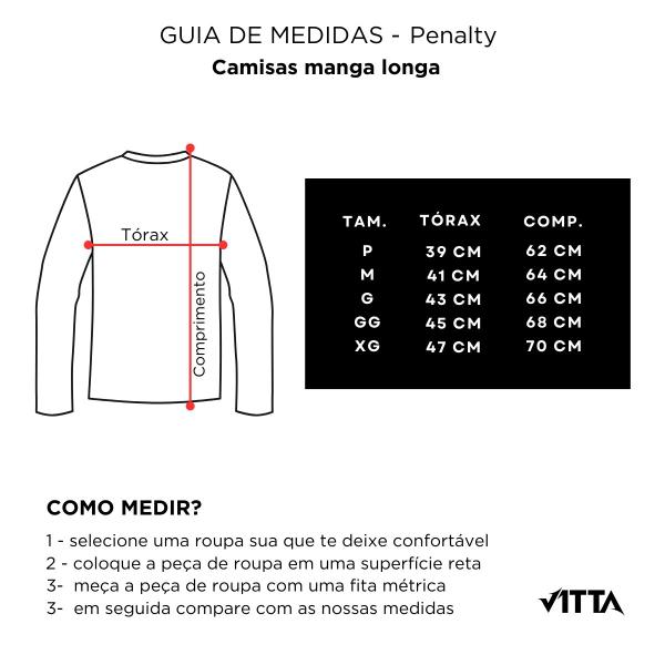 Imagem de Camisa Térmica Penalty Matis Manga Longa - Kit Com 2