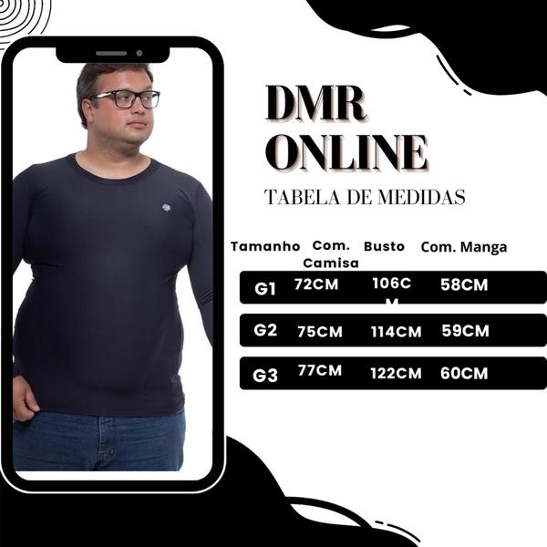 Imagem de Camisa Térmica Plus Size Uv 50+ Masculina Segunda Pele Proteção Solar