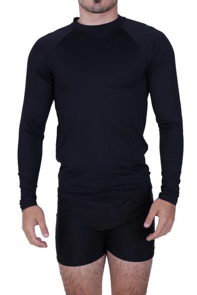 Imagem de Camisa Térmica Segunda Pele Blusa Proteção Solar UV 50+ Academia Masculina