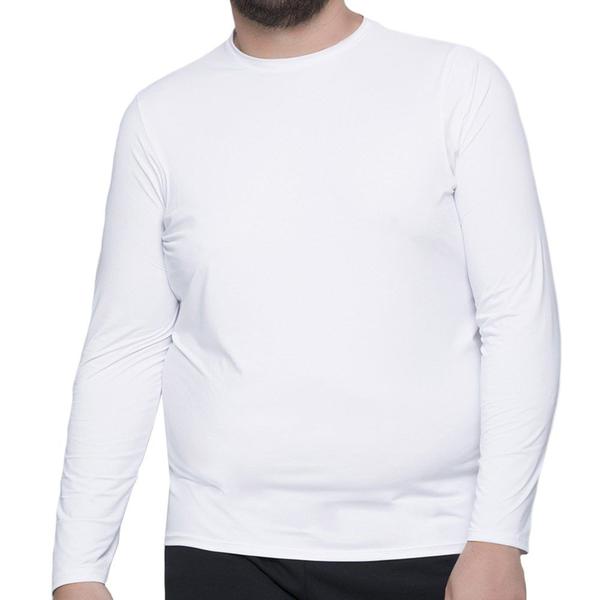 Imagem de Camisa Térmica Selene Proteção UV Plus Size Masculina - Branco