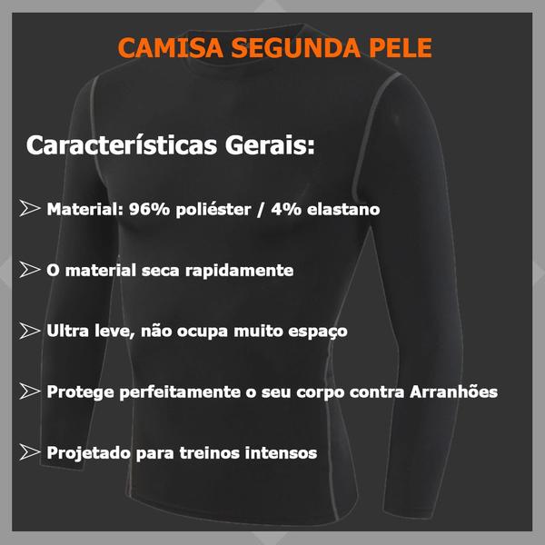 Imagem de Camisa Térmica Uv 50+ Segunda Pele Camiseta Malha Fria