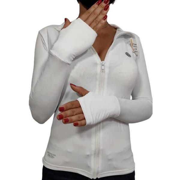 Imagem de Camisa térmica UV Proteção feminina blusa Ciclista Zíper Frontal