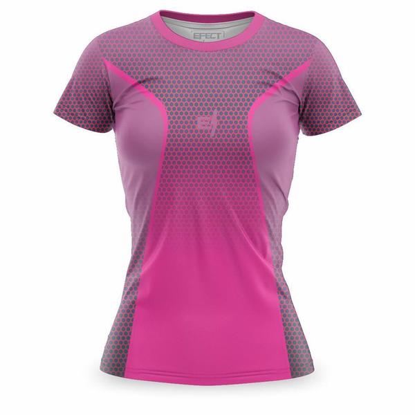 Imagem de Camisa Tshirt Feminina Academia Caminhada Protecao UV ante odor Baby Look Esportiva