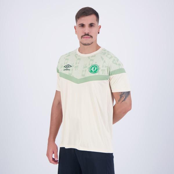 Imagem de Camisa Umbro Chapecoense Treino 2023 Bege e Verde