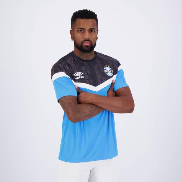 Imagem de Camisa Umbro Grêmio Treino 2023 Azul e Preta