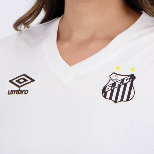 Imagem de Camisa Umbro Santos Basic Feminina Branca