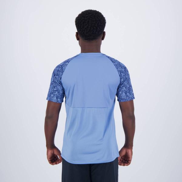 Camisa Umbro Santos Treino Goleiro 2024 Azul Imagem de Camisa Umbro Santos Treino Goleiro 2024 Azul