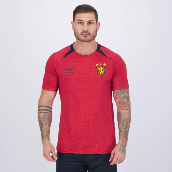 Imagem de Camisa Umbro Sport Recife Aquecimento 2024 Vermelha