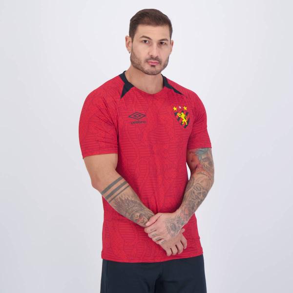 Camisa Umbro Sport Recife Aquecimento 2024 Vermelha Imagem de Camisa Umbro Sport Recife Aquecimento 2024 Vermelha
