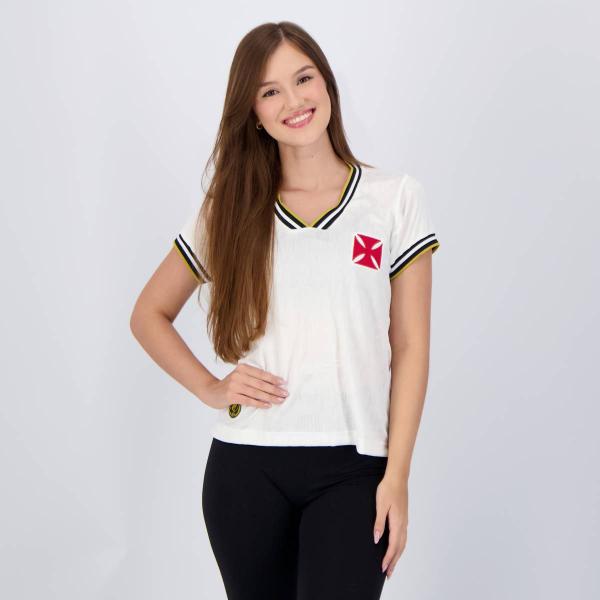 Imagem de Camisa Vasco 1974 Jacquard Feminina Off White