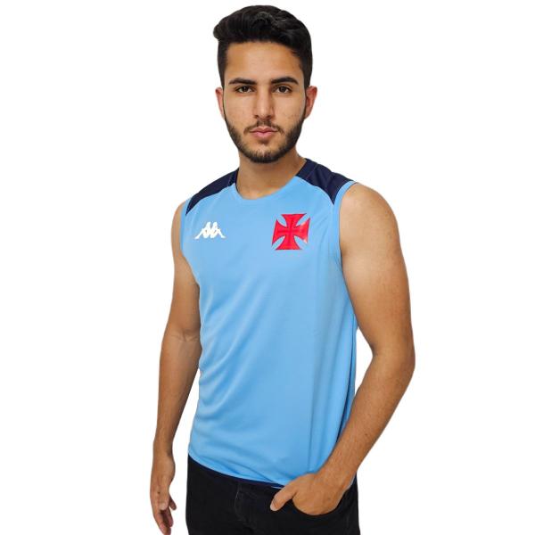 Imagem de Camisa Vasco da Gama Kappa 2024 Regata Treino Goleiro Azul - Masculino