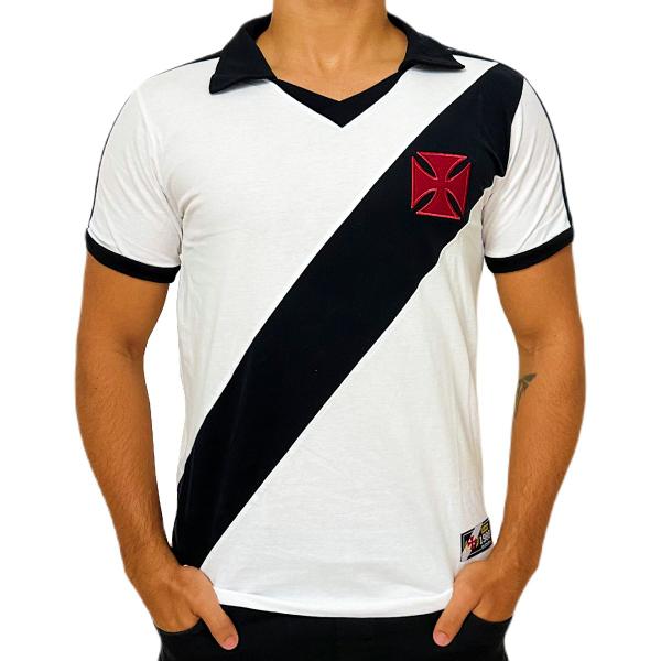 Imagem de Camisa Vasco da Gama Retrô 1988 Campeão Carioca Branca RetroMania - Masculino