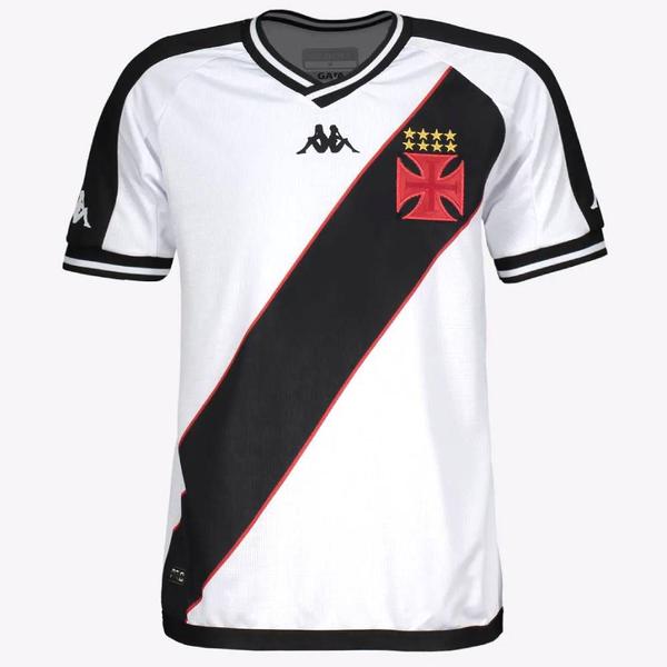 Imagem de Camisa Vasco Kappa II 24/25 Oficial Torcedor Juvenil - Branco/Preto