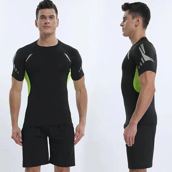 Imagem de Camisas de Compressão Masculina para Corrida - Secagem Rápida, Manga Curta