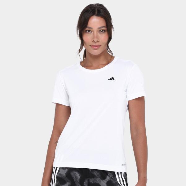 Camiseta Adidas Own The Run 3 Listras Feminina Camiseta Adidas Own The Run 3 Listras Feminina