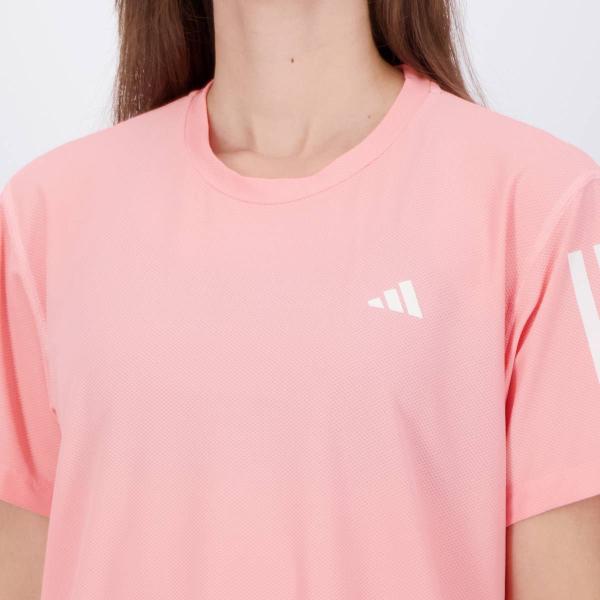 Imagem de Camiseta Adidas Own The Run Base Logo Feminina Rosa