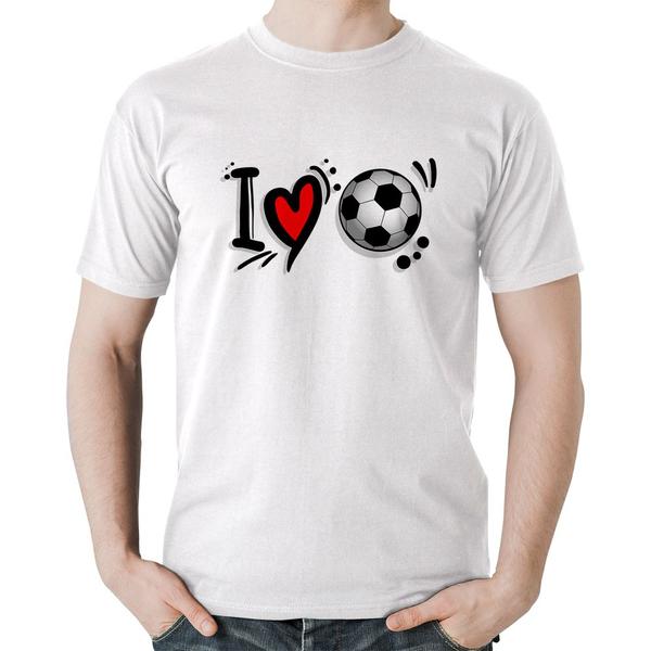 Imagem de Camiseta Algodão I Love Futebol - Foca na Moda