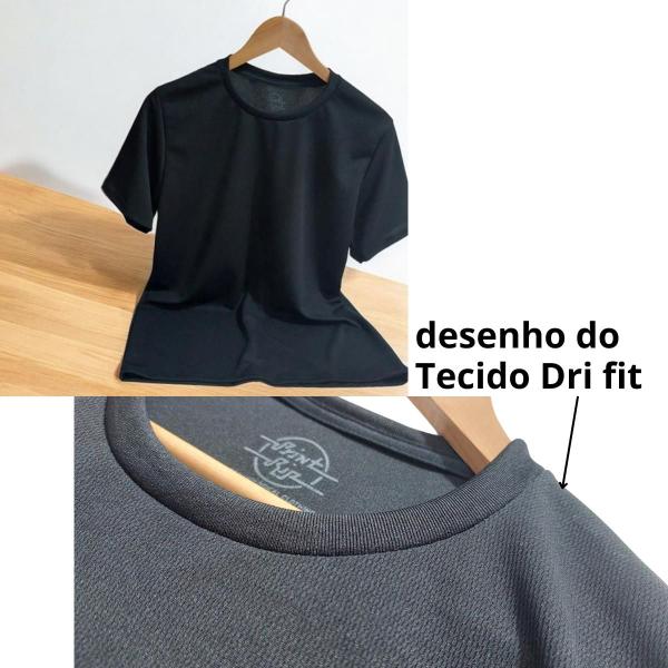 Imagem de Camiseta Básica Dry Fit Treino Futebol Corrida Caminhada Musculação Ginástica Secagem Rápida Print Rip