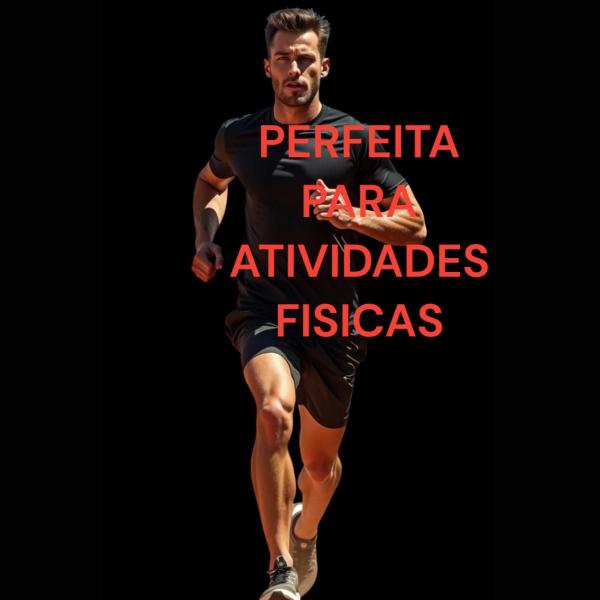 Imagem de Camiseta Básica Dry Fit Treino Futebol Corrida Caminhada Musculação Ginástica Secagem Rápida Print Rip