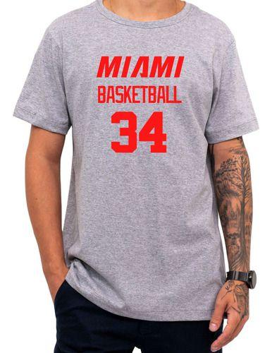 Imagem de Camiseta Basquete Miami Basketball Número 34 Esportiva