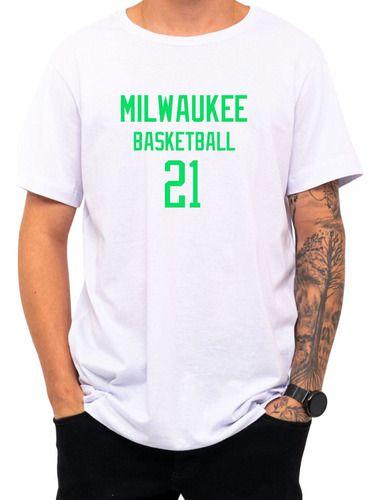 Imagem de Camiseta Basquete Milwaukee Basketball Número 21 Esportiva