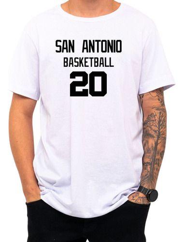 Imagem de Camiseta Basquete San Antonio Basketball Número 20 Esportiva