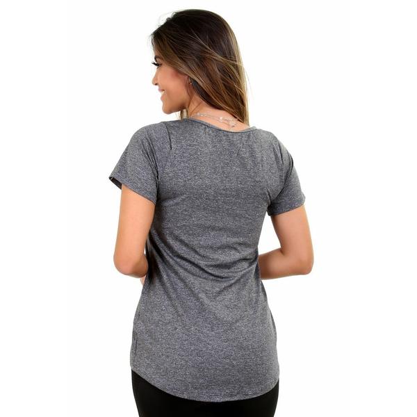 Imagem de Camiseta Blusa Feminina Comprida De Academia Veste Leg