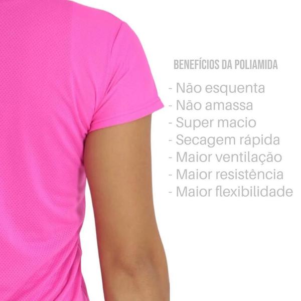 Imagem de Camiseta Blusinha Dry MALHA FRIA POLIAMIDA Tecido Furadinho feminina Academia Corrida Yoga 608