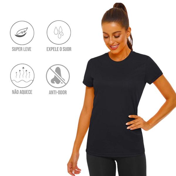 Imagem de Camiseta Blusinha Dry MALHA FRIA POLIMIDA Tecido Furadinho feminina Corrida Yoga Academia 609